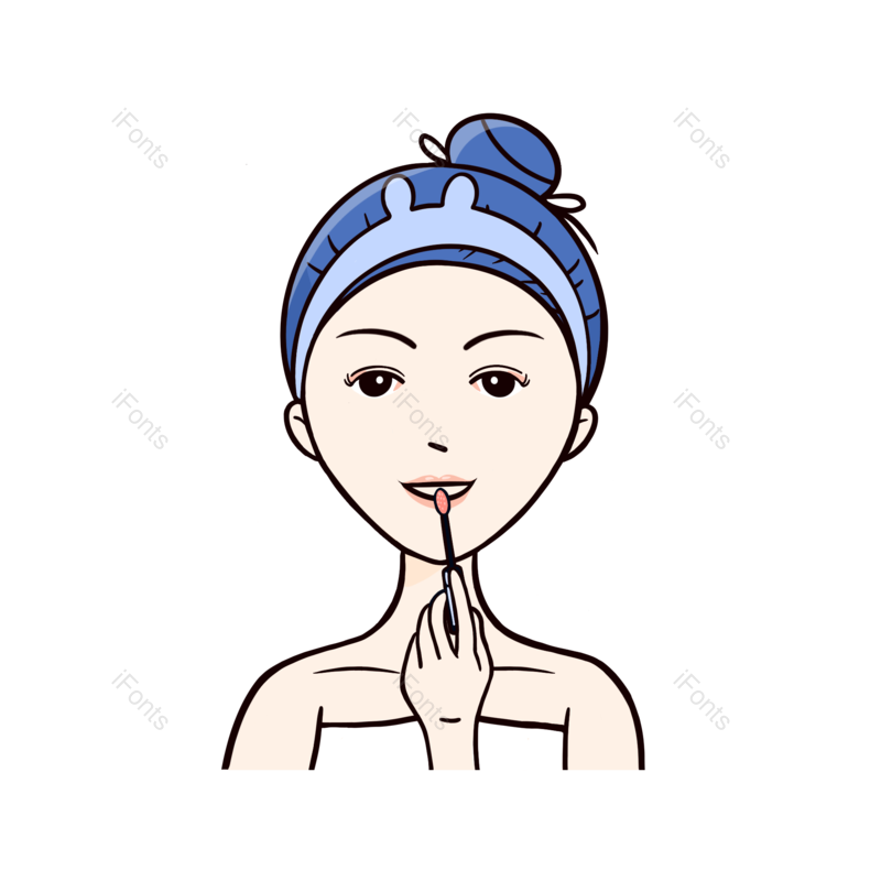 化妆图片,美妆元素,女孩PNG,卡通女孩免抠素材